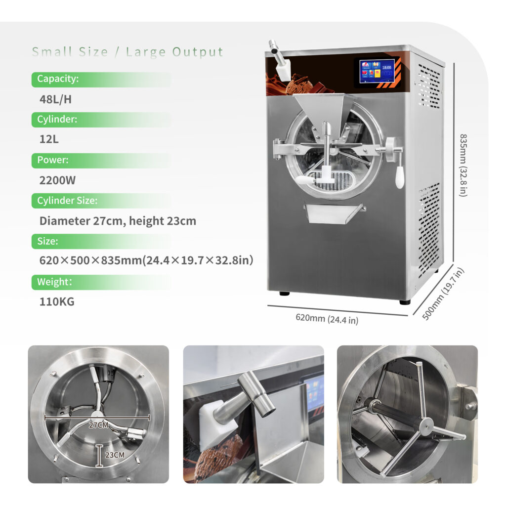 hard ice crem machine parameter