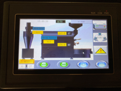 Roaster touch screen control