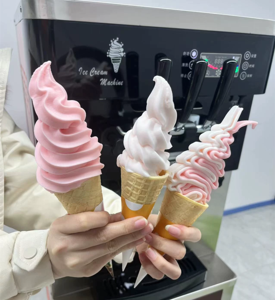 ice cream made by ice cream machine