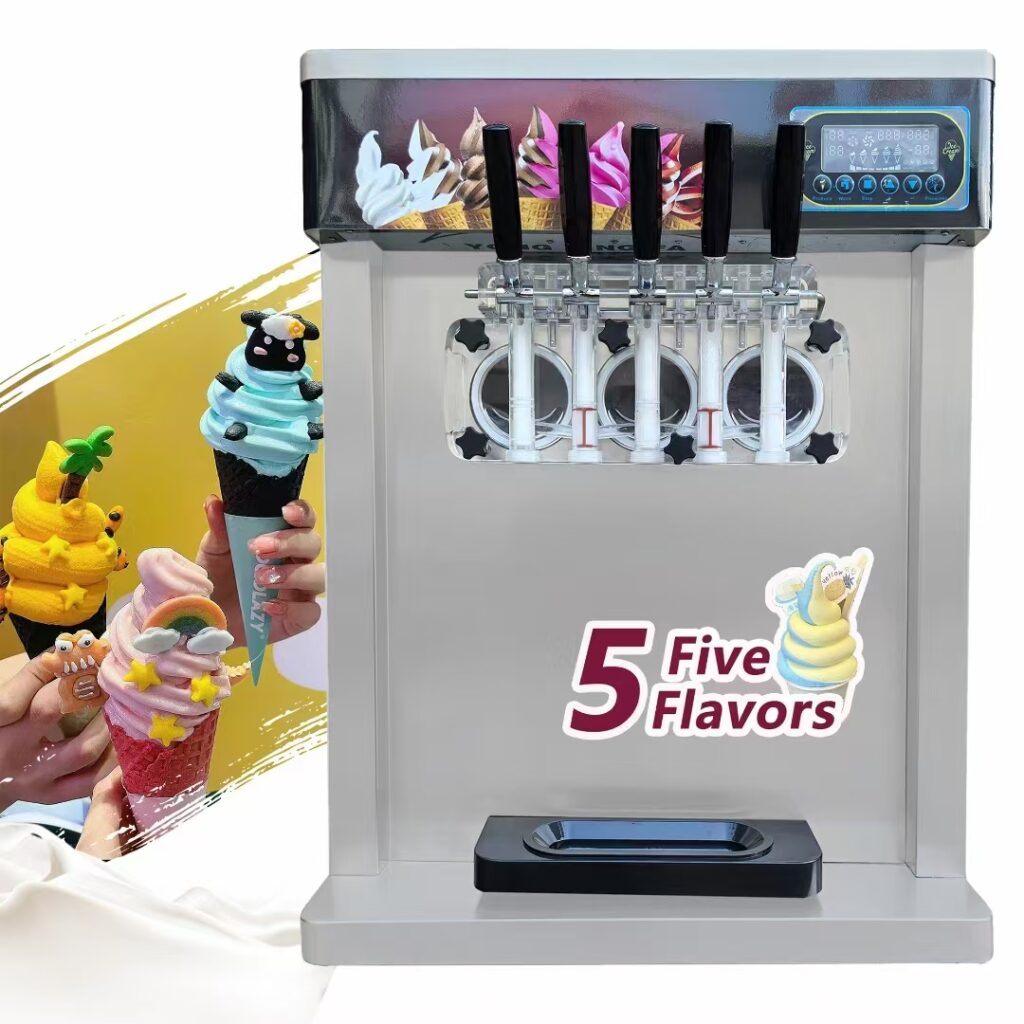 5 flavor ice cream machine