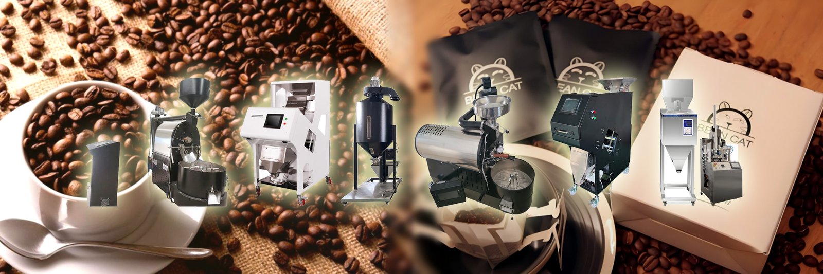 coffee bean roasting and packing equipment